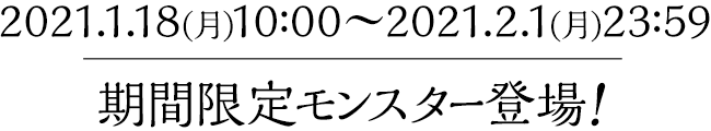 2021/01/25(月)10:00～2021/02/08(月)23:59