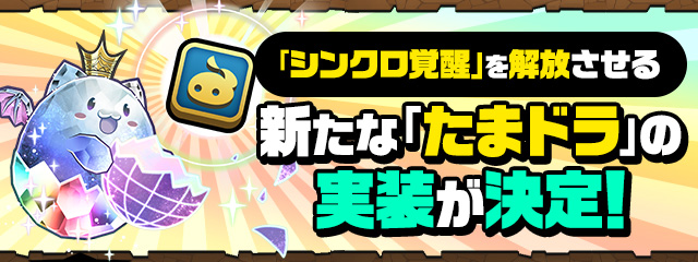 「シンクロ覚醒」を解放させる新たな「たまドラ」の実装が決定！
